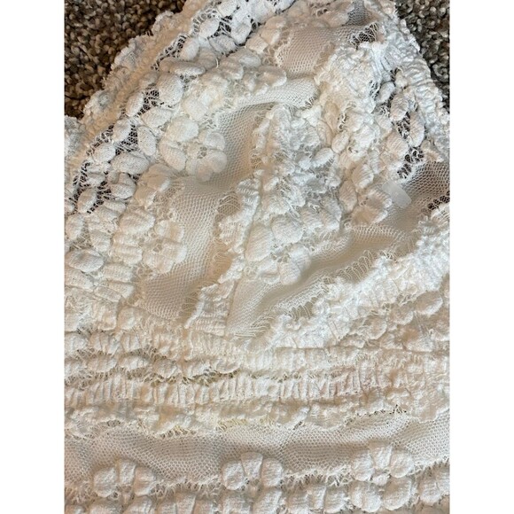 Free People FP One Blossom Pointelle Lace Crop Bralette in Ivory – Size S - Picture 9 of 9